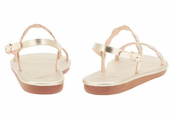 Sandali Con Cinturino Sul Retro Ancient Greek Sandals Orion Donna Oro Bianche | ZIN6020ZV