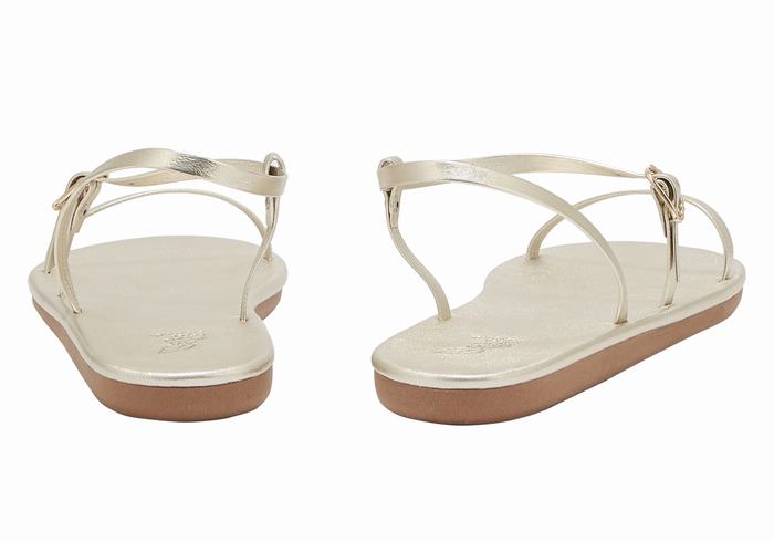 Sandali Con Cinturino Sul Retro Ancient Greek Sandals Niove Donna Oro Bianche | JSR32NA