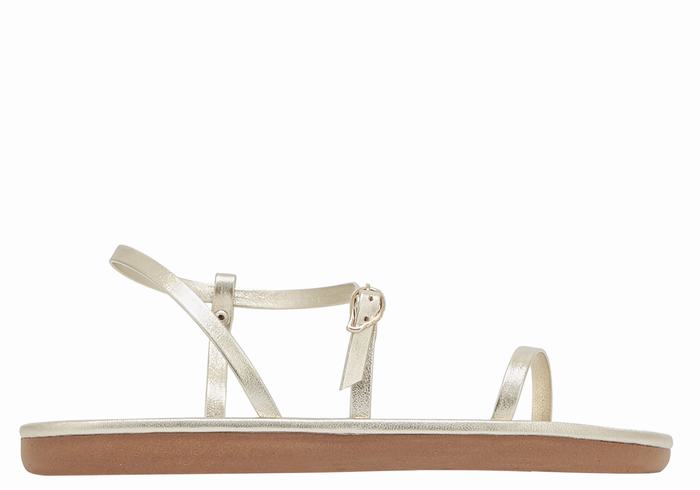 Sandali Con Cinturino Sul Retro Ancient Greek Sandals Niove Donna Oro Bianche | JSR32NA