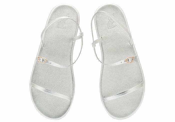 Sandali Con Cinturino Sul Retro Ancient Greek Sandals Niove Donna Argento | YCT2510IS