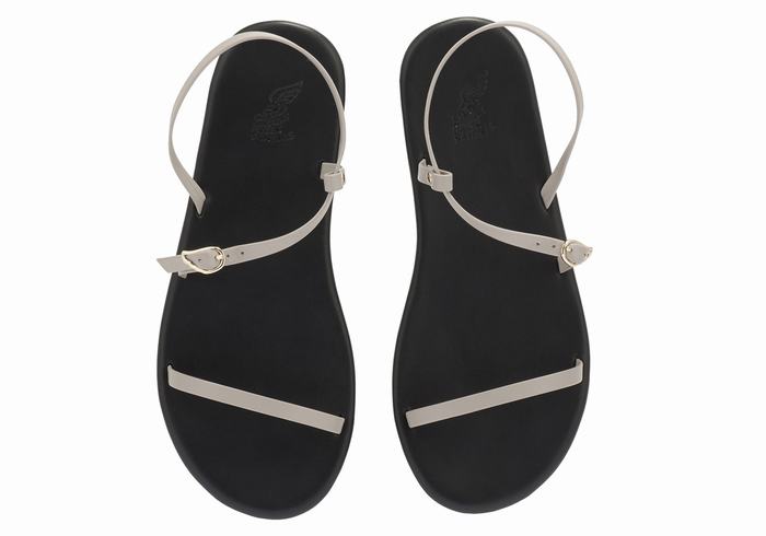 Sandali Con Cinturino Sul Retro Ancient Greek Sandals Niove Donna Grigie Marroni | SEW5272GI