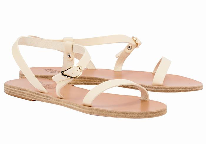 Sandali Con Cinturino Sul Retro Ancient Greek Sandals Niove Leather Donna Bianche | CTL3333EB