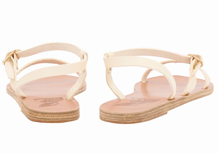 Sandali Con Cinturino Sul Retro Ancient Greek Sandals Niove Leather Donna Bianche | CTL3333EB