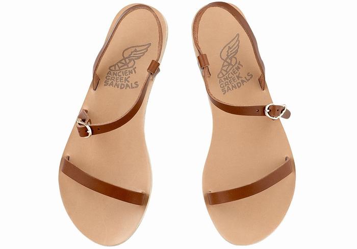 Sandali Con Cinturino Sul Retro Ancient Greek Sandals Niove Leather Donna Marroni Scuro | PRW4323BH