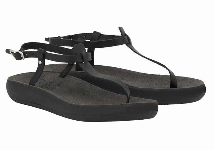 Sandali Con Cinturino Sul Retro Ancient Greek Sandals Lito Comfort Donna Nere | ZMC8815JY