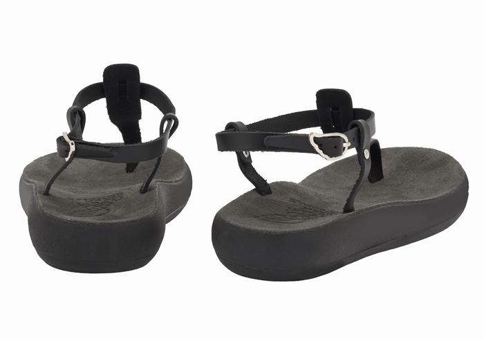 Sandali Con Cinturino Sul Retro Ancient Greek Sandals Lito Comfort Donna Nere | ZMC8815JY