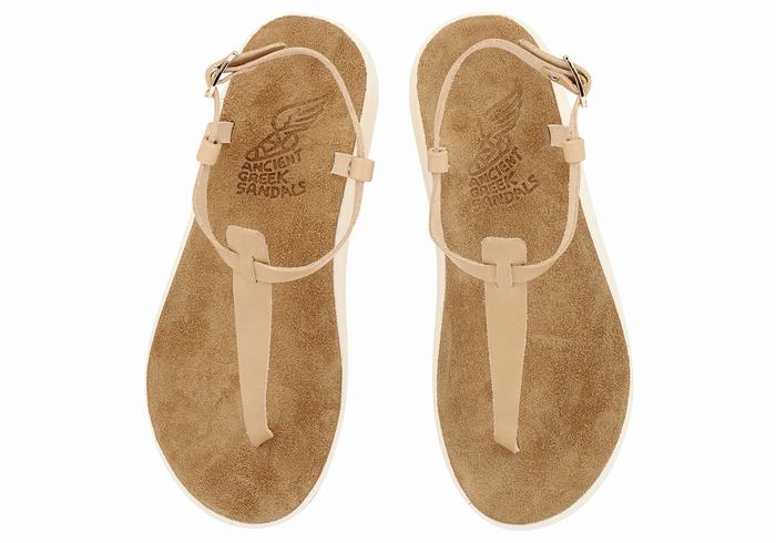 Sandali Con Cinturino Sul Retro Ancient Greek Sandals Lito Comfort Donna Beige | FPF7465SJ