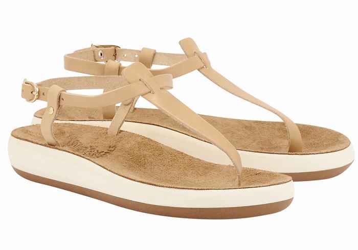 Sandali Con Cinturino Sul Retro Ancient Greek Sandals Lito Comfort Donna Beige | FPF7465SJ