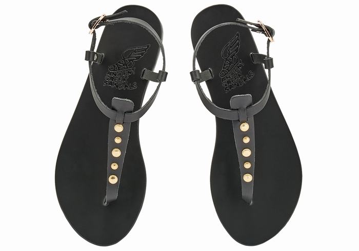 Sandali Con Cinturino Sul Retro Ancient Greek Sandals Lito Bee Donna Nere | FHW9179DQ