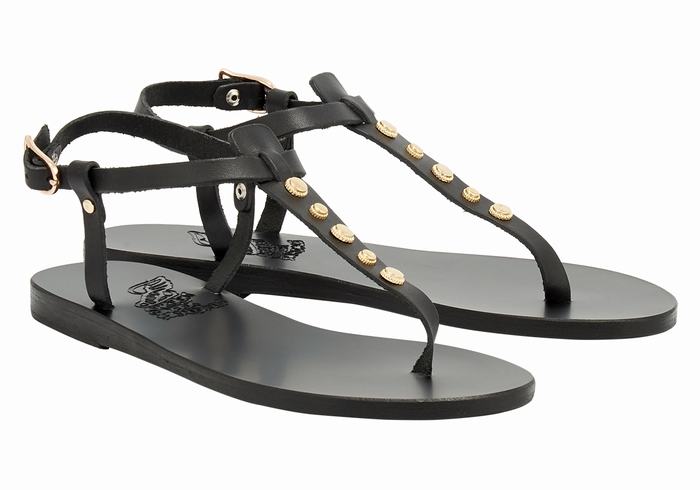 Sandali Con Cinturino Sul Retro Ancient Greek Sandals Lito Bee Donna Nere | FHW9179DQ