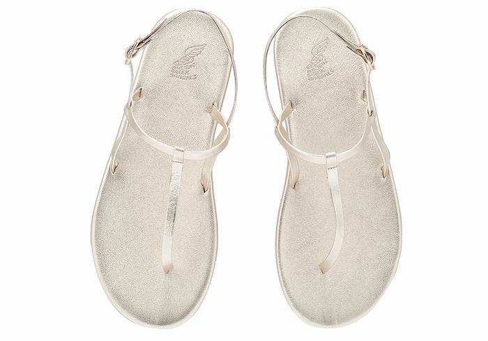 Sandali Con Cinturino Sul Retro Ancient Greek Sandals Lito Flip Flop Donna Oro Bianche | YZR1610ZV