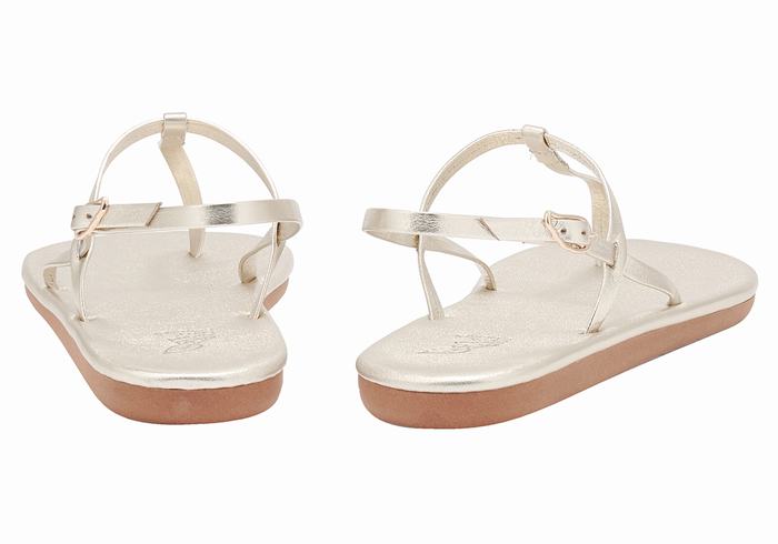 Sandali Con Cinturino Sul Retro Ancient Greek Sandals Lito Flip Flop Donna Oro Bianche | YZR1610ZV