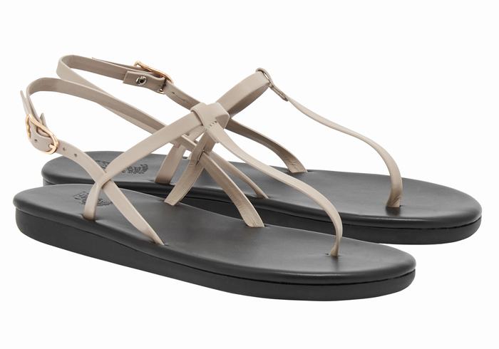 Sandali Con Cinturino Sul Retro Ancient Greek Sandals Lito Flip Flop Donna Grigie Marroni | GQZ563PS