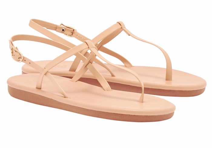 Sandali Con Cinturino Sul Retro Ancient Greek Sandals Lito Flip Flop Donna Beige | JAI9965CT