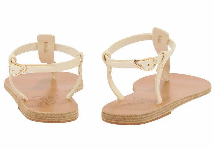 Sandali Con Cinturino Sul Retro Ancient Greek Sandals Lito Flip Flop Leather Donna Bianche | QKT432LE