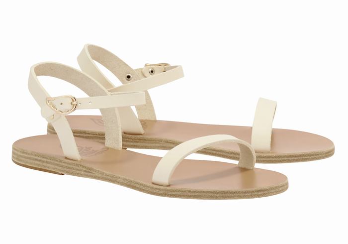 Sandali Con Cinturino Sul Retro Ancient Greek Sandals Irida Leather Donna Bianche | WPO9928YU