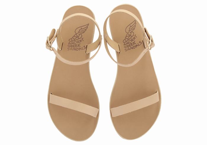 Sandali Con Cinturino Sul Retro Ancient Greek Sandals Irida Leather Donna Beige | TOQ9044CJ