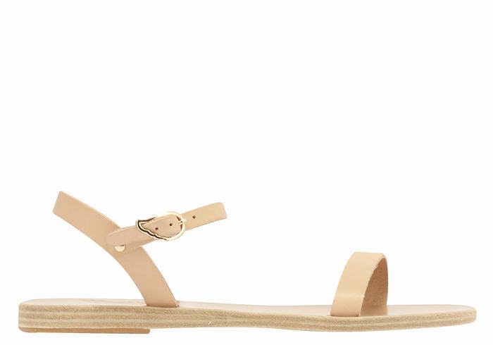 Sandali Con Cinturino Sul Retro Ancient Greek Sandals Irida Leather Donna Beige | TOQ9044CJ