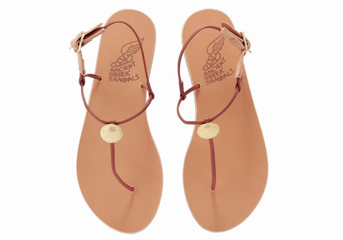 Sandali Con Cinturino Sul Retro Ancient Greek Sandals Dimitra Flip Flop Donna Rosse | BAM1711VX