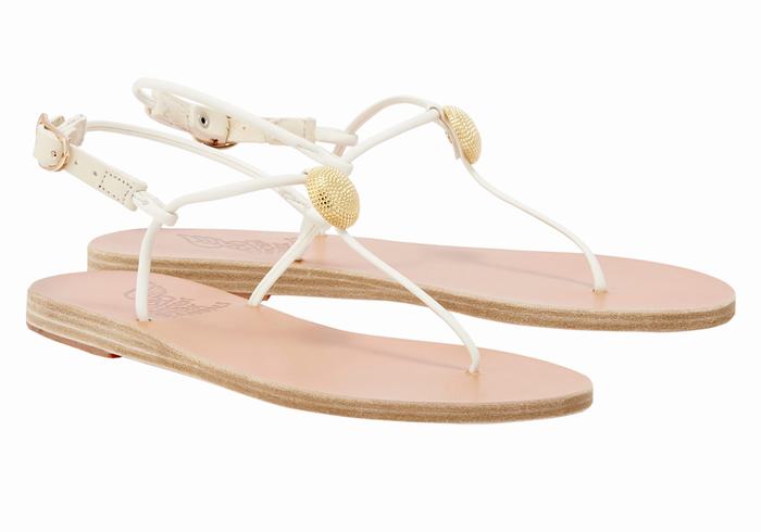 Sandali Con Cinturino Sul Retro Ancient Greek Sandals Dimitra Flip Flop Donna Bianche | SGL3215FX