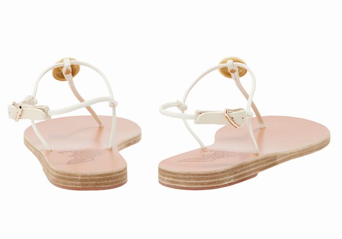 Sandali Con Cinturino Sul Retro Ancient Greek Sandals Dimitra Flip Flop Donna Bianche | SGL3215FX