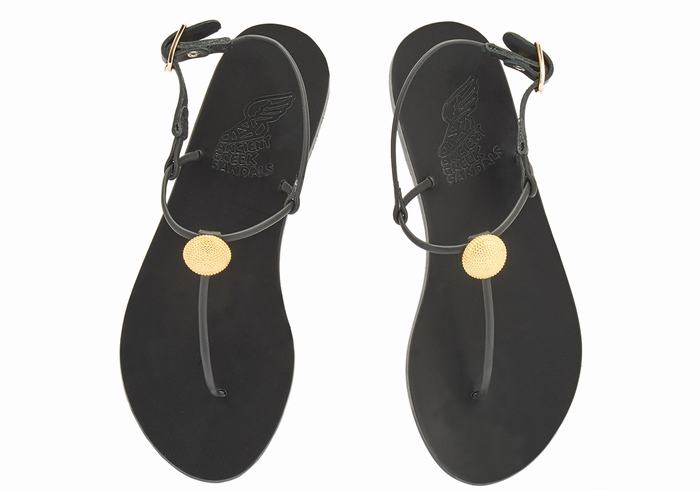 Sandali Con Cinturino Sul Retro Ancient Greek Sandals Dimitra Flip Flop Donna Nere | KAE8615OW