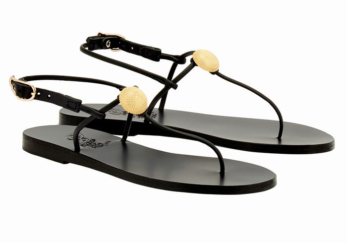 Sandali Con Cinturino Sul Retro Ancient Greek Sandals Dimitra Flip Flop Donna Nere | KAE8615OW