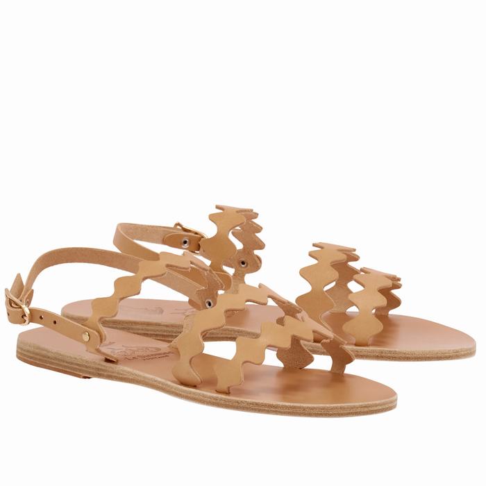 Sandali Con Cinturino Sul Retro Ancient Greek Sandals Clio Onda Donna Beige | EFI5657UY