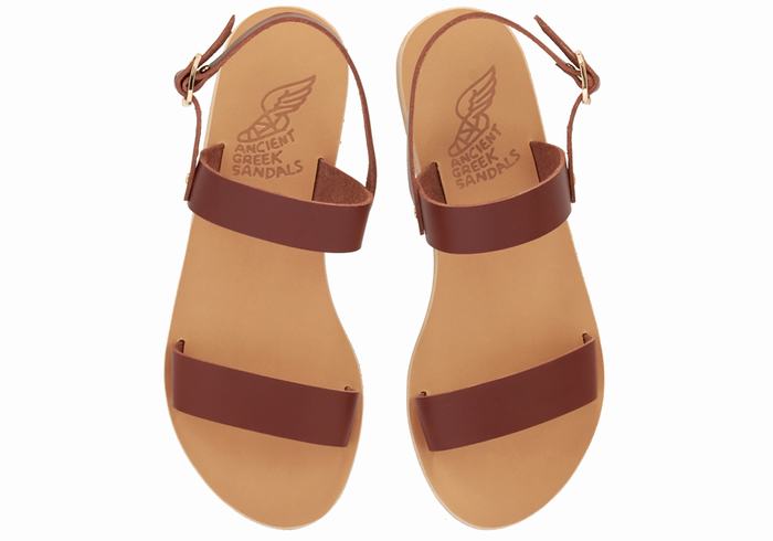 Sandali Con Cinturino Sul Retro Ancient Greek Sandals Clio Donna Caffè | YFK3330EJ