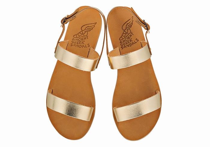 Sandali Con Cinturino Sul Retro Ancient Greek Sandals Clio Donna Oro Bianche | XCH3860HF