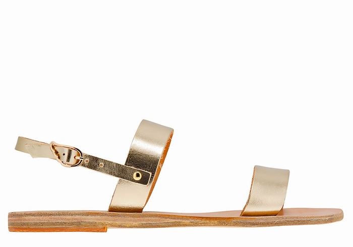 Sandali Con Cinturino Sul Retro Ancient Greek Sandals Clio Donna Oro Bianche | XCH3860HF