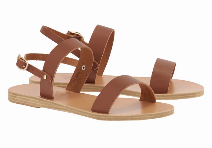 Sandali Con Cinturino Sul Retro Ancient Greek Sandals Clio Donna Marroni Scuro | QNN6391IK