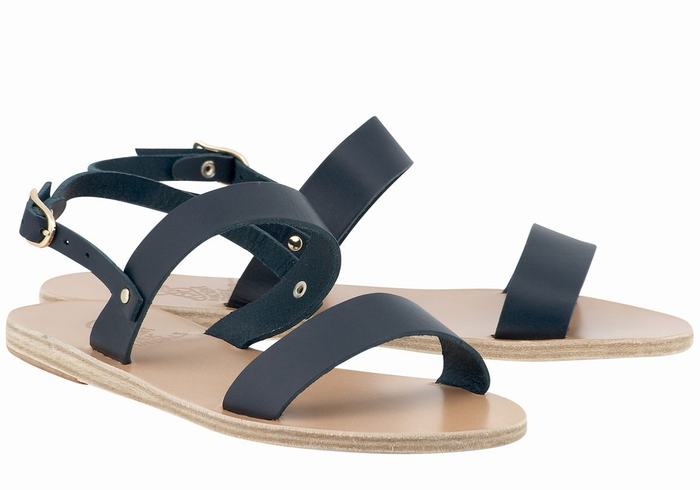 Sandali Con Cinturino Sul Retro Ancient Greek Sandals Clio Donna Blu Scuro | IBR1820HN