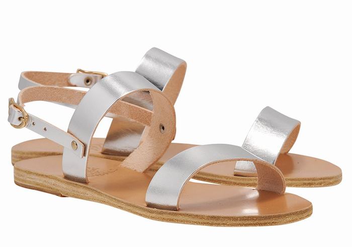 Sandali Con Cinturino Sul Retro Ancient Greek Sandals Clio Donna Argento | PRA8479DL