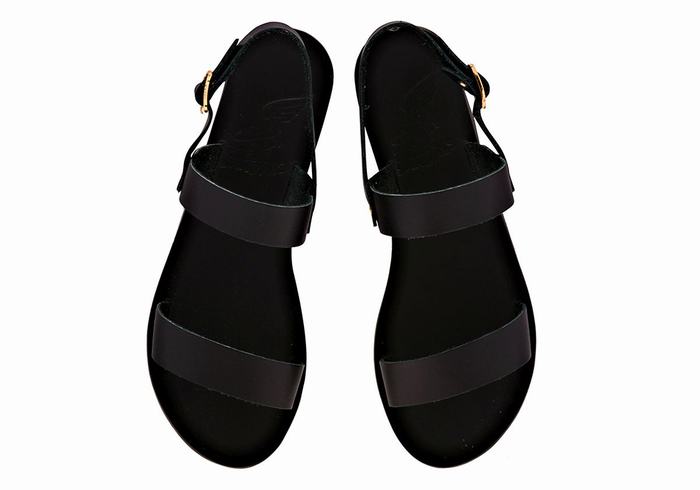 Sandali Con Cinturino Sul Retro Ancient Greek Sandals Clio Donna Nere | RLU5884SR