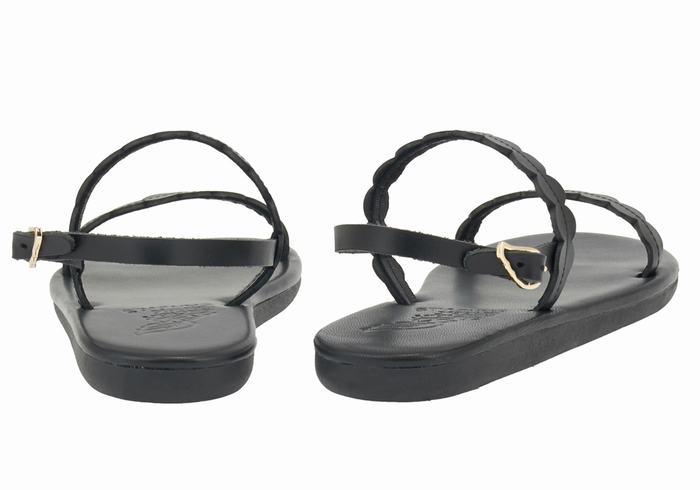 Sandali Con Cinturino Sul Retro Ancient Greek Sandals Aroula Donna Nere | UIE526KS