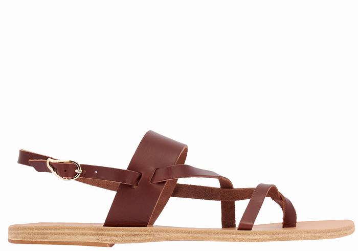 Sandali Con Cinturino Sul Retro Ancient Greek Sandals Alethea Leather Donna Caffè | XTT8751MG