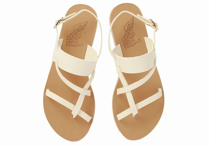 Sandali Con Cinturino Sul Retro Ancient Greek Sandals Alethea Leather Donna Bianche | DXT4745QS