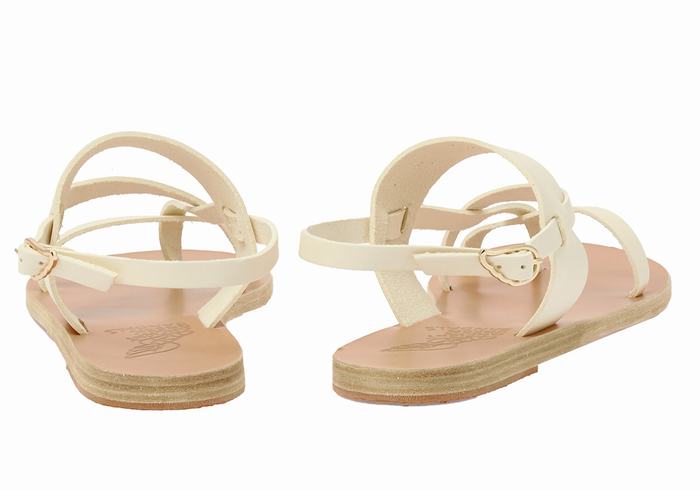 Sandali Con Cinturino Sul Retro Ancient Greek Sandals Alethea Leather Donna Bianche | DXT4745QS