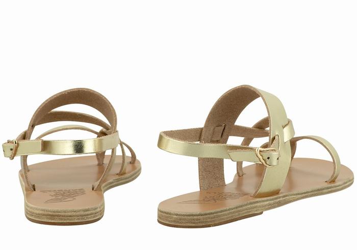 Sandali Con Cinturino Sul Retro Ancient Greek Sandals Alethea Leather Donna Oro Bianche | ZPF2943AV