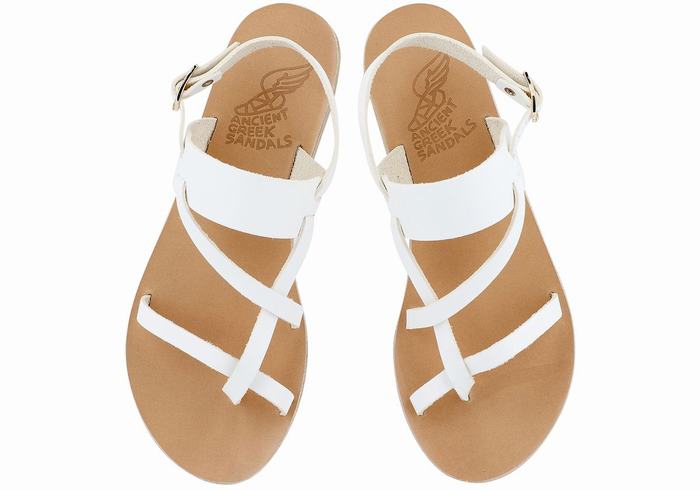 Sandali Con Cinturino Sul Retro Ancient Greek Sandals Alethea Leather Donna Bianche | OXT6972QP