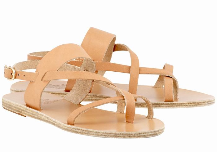 Sandali Con Cinturino Sul Retro Ancient Greek Sandals Alethea Leather Donna Beige | RNM2523SY