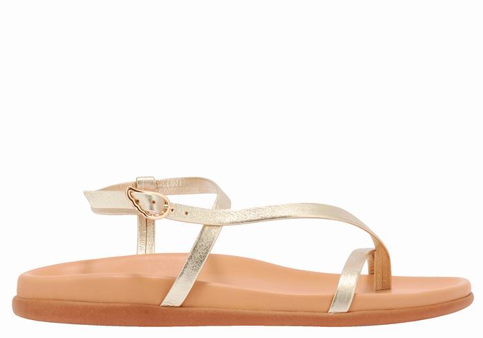 Sandali Con Cinturino Sul Retro Ancient Greek Sandals Aimilia Donna Oro Bianche | VAW6468TE