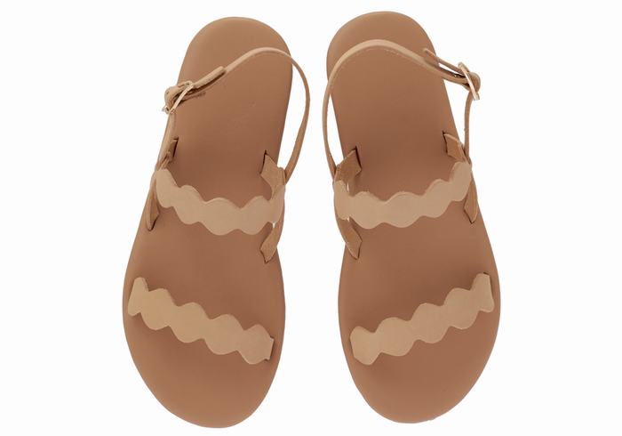 Sandali Con Cinturino Sul Retro Ancient Greek Sandals Afros Donna Beige | KWA5553WQ