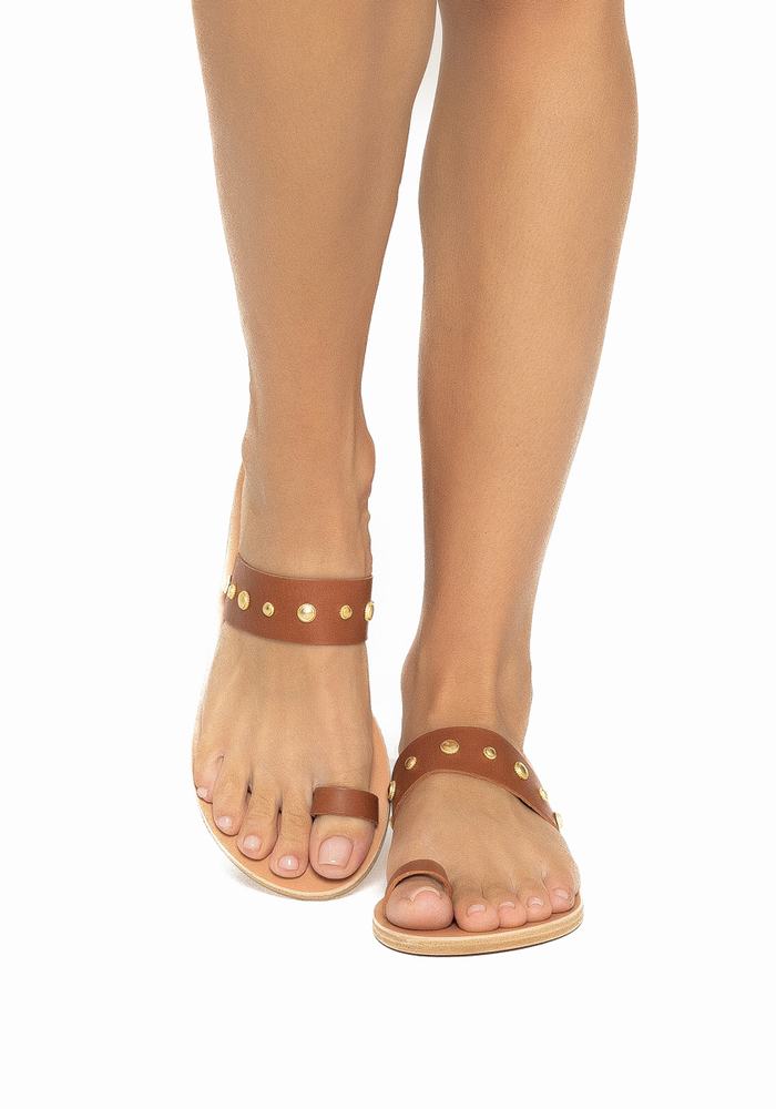 Sandali Con Puntale Ancient Greek Sandals Thalia Bee Donna Marroni Scuro | NSY831QC