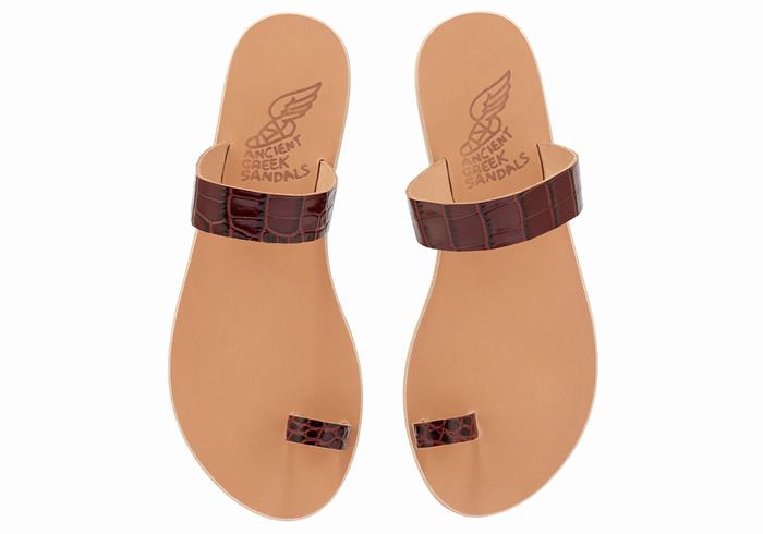 Sandali Con Puntale Ancient Greek Sandals Thalia Donna Rosse Scuro Nere | RIH5610KK