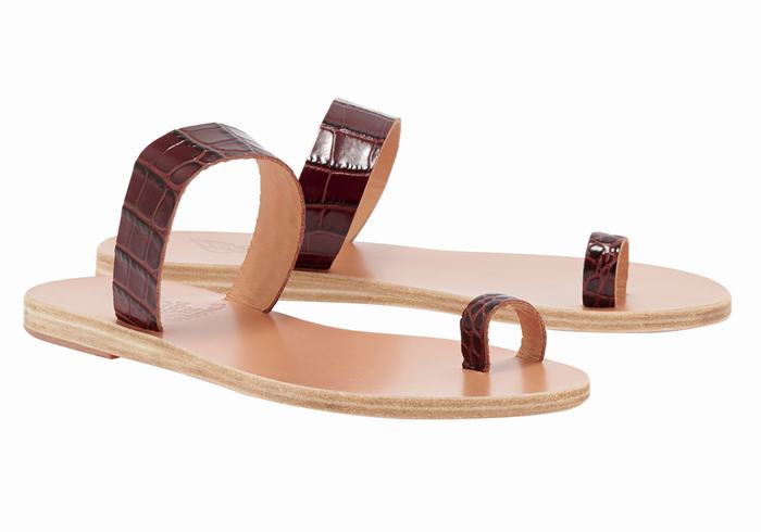 Sandali Con Puntale Ancient Greek Sandals Thalia Donna Rosse Scuro Nere | RIH5610KK