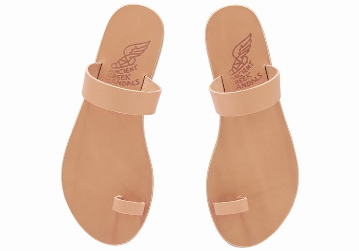 Sandali Con Puntale Ancient Greek Sandals Thalia Leather Donna Beige | RZJ3437PX