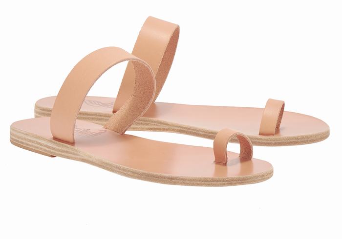 Sandali Con Puntale Ancient Greek Sandals Thalia Leather Donna Beige | RZJ3437PX