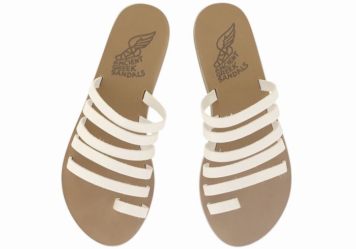 Sandali Con Puntale Ancient Greek Sandals Niki Leather Donna Bianche | NQH111FI